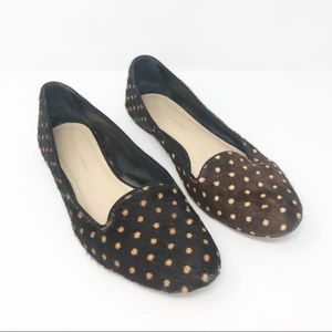 Loeffler Randall Blaise Calf Hair Polka Dot flats, 9.5 US, GUC